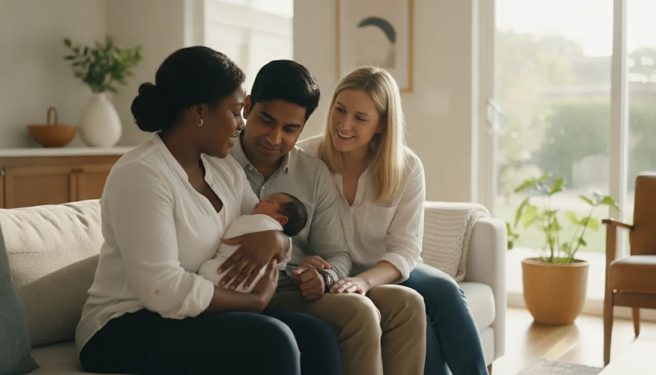 Postpartum doula supporting a Silicon Valley family with a newborn